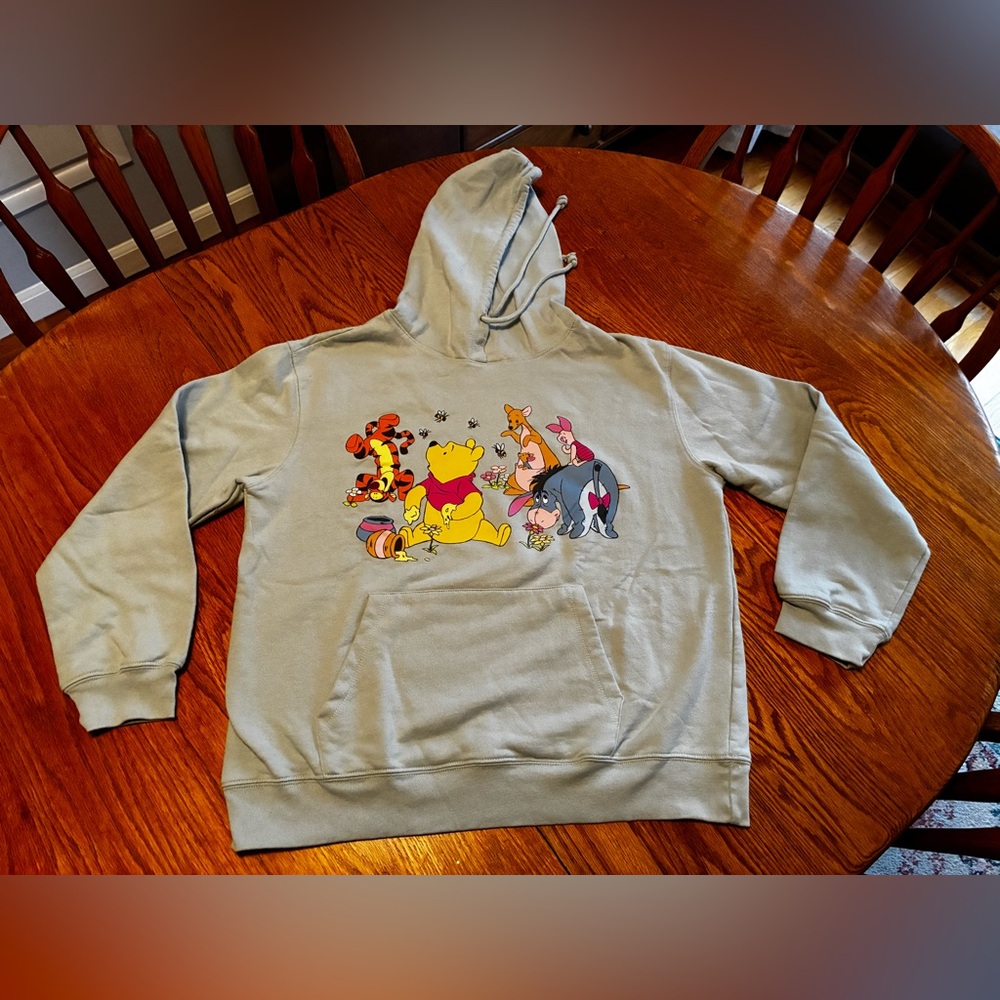 Disney Winnie the Pooh Mint Green Hooded Sweatshirt Kids’ XL (15-17)
